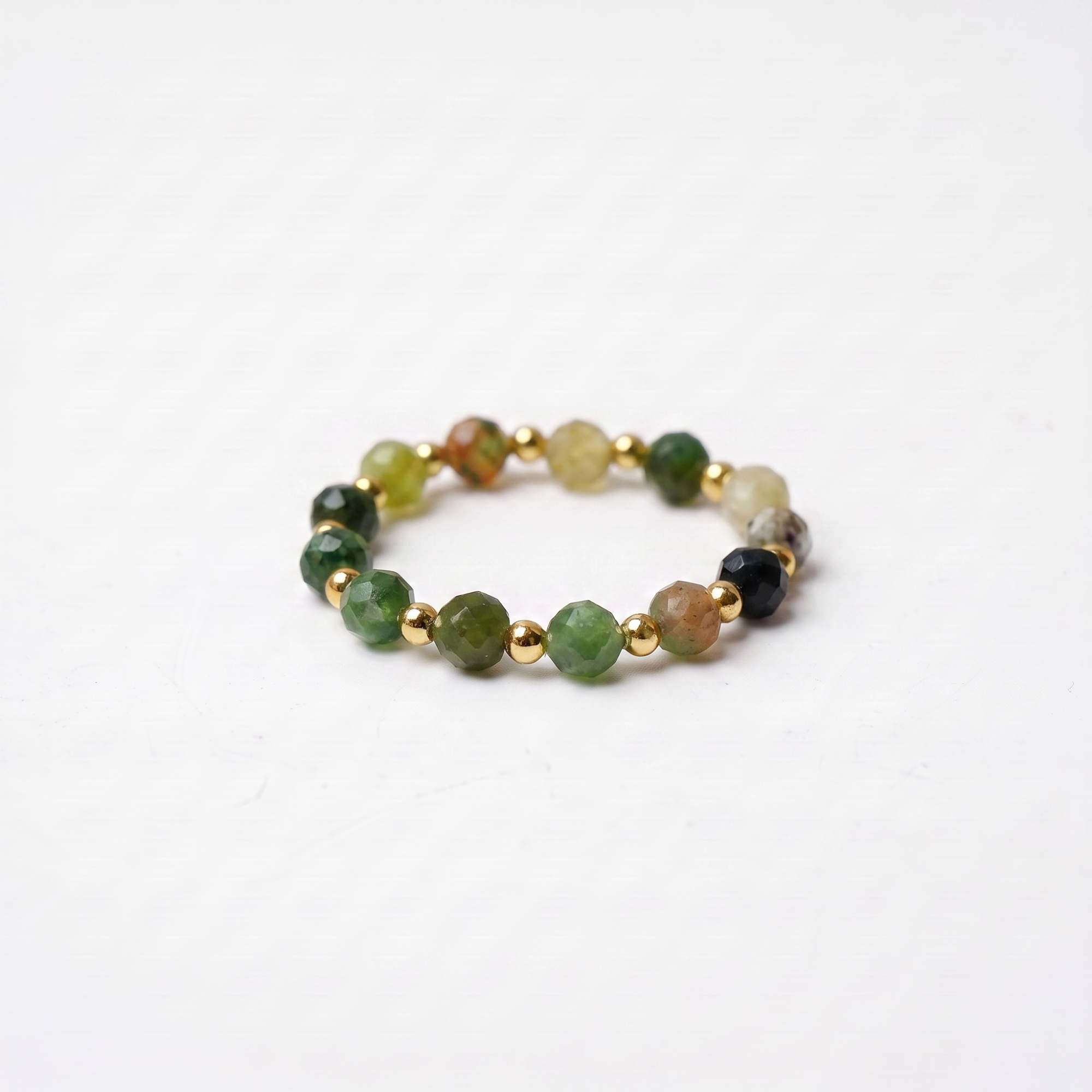 Indian Agate Aura Ring