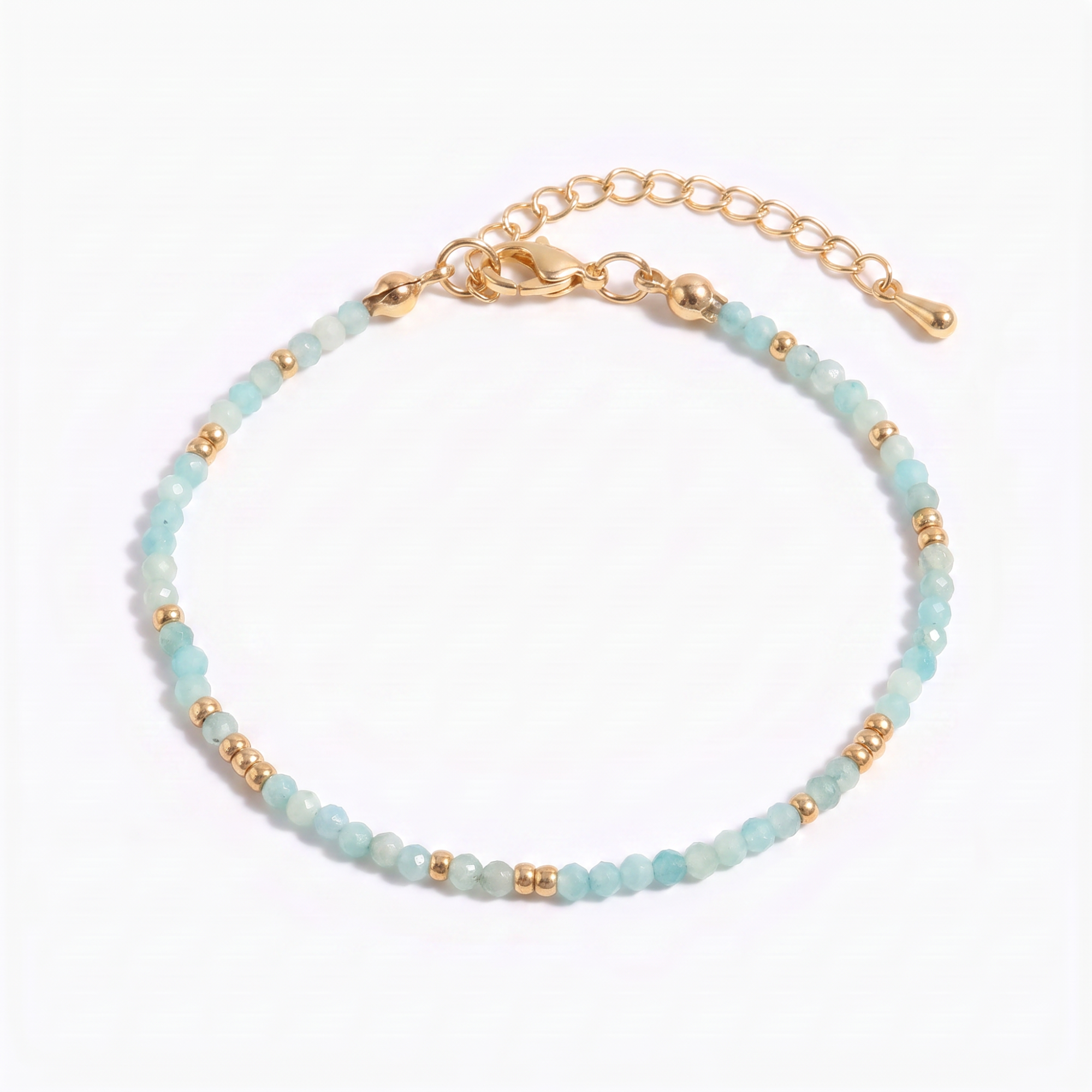Aquamarine Beaded Bracelet
