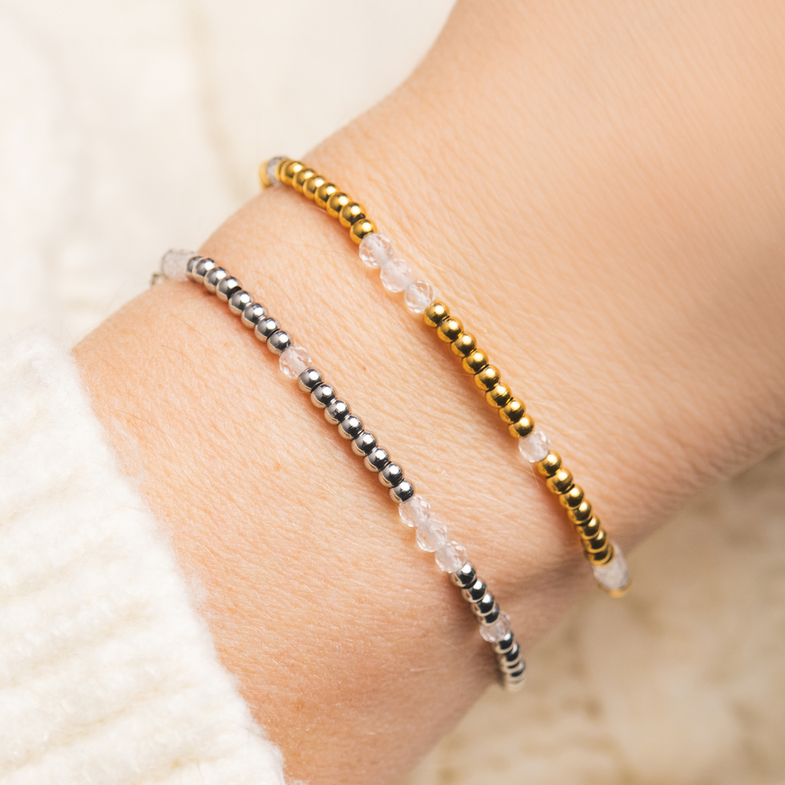 Clear Quartz Stretch Bracelet