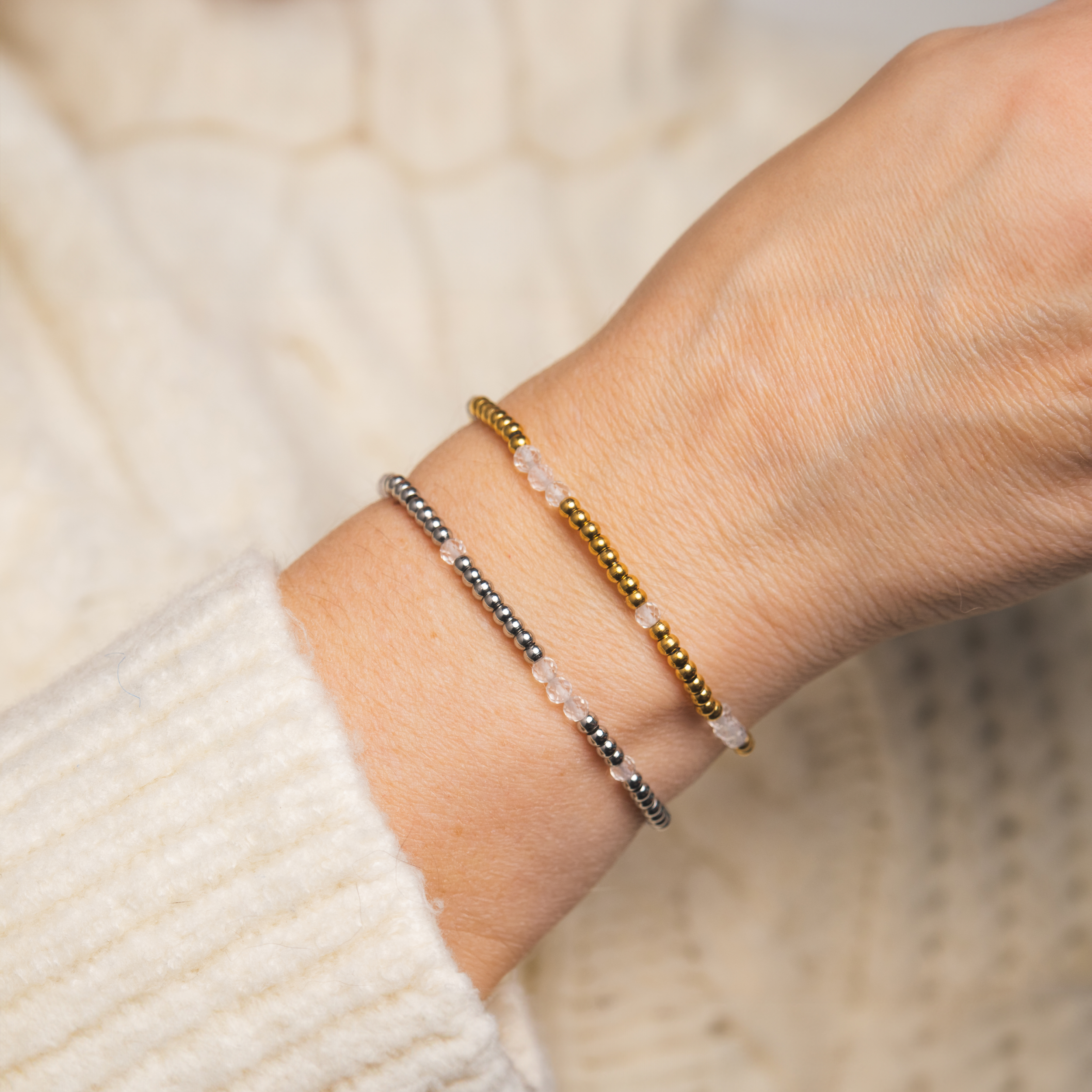 Clear Quartz Stretch Bracelet