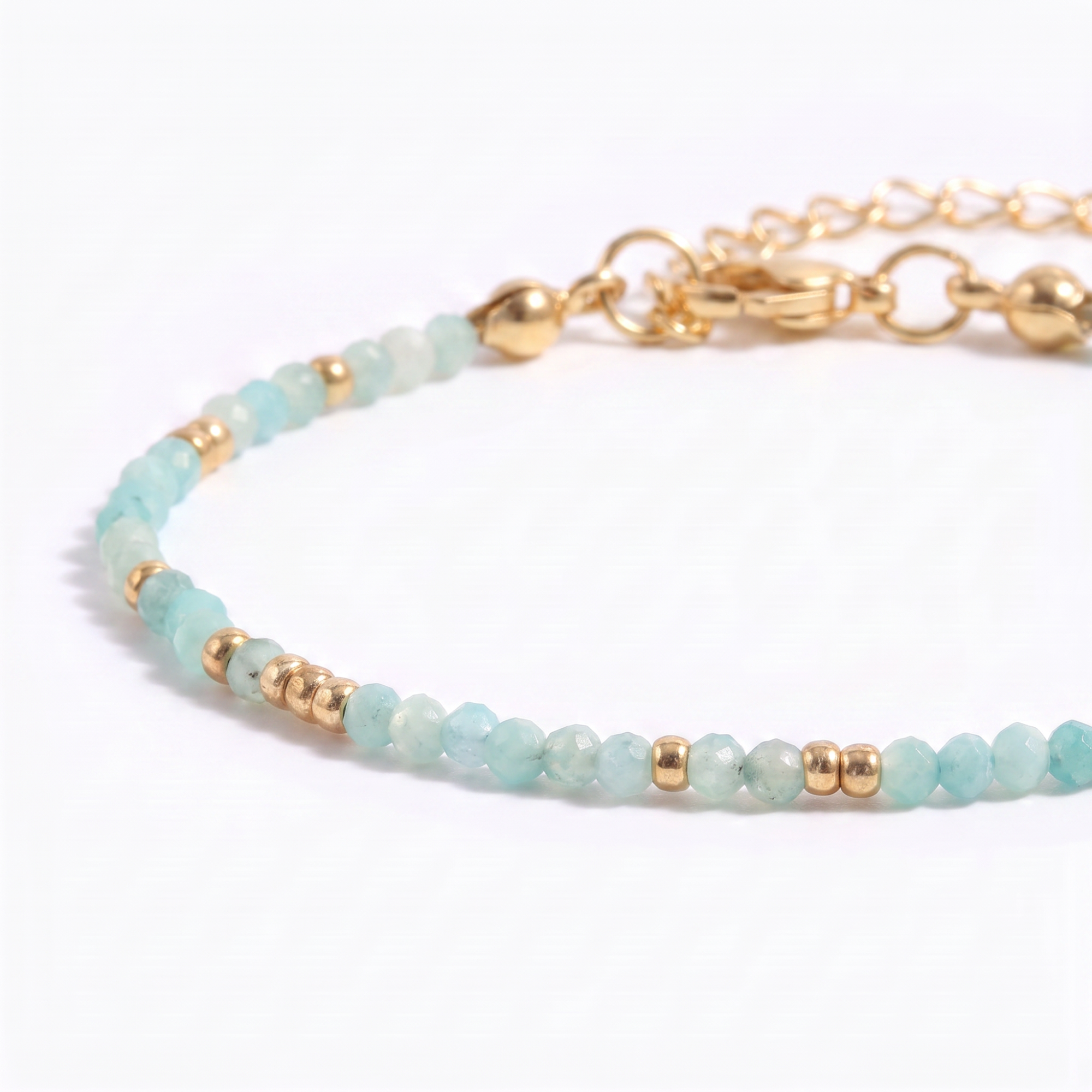 Aquamarine Beaded Bracelet