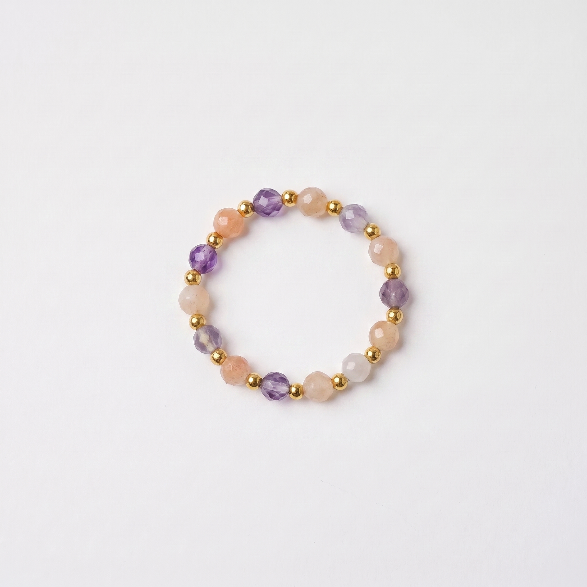 Sunstone & Amethyst Aura Ring