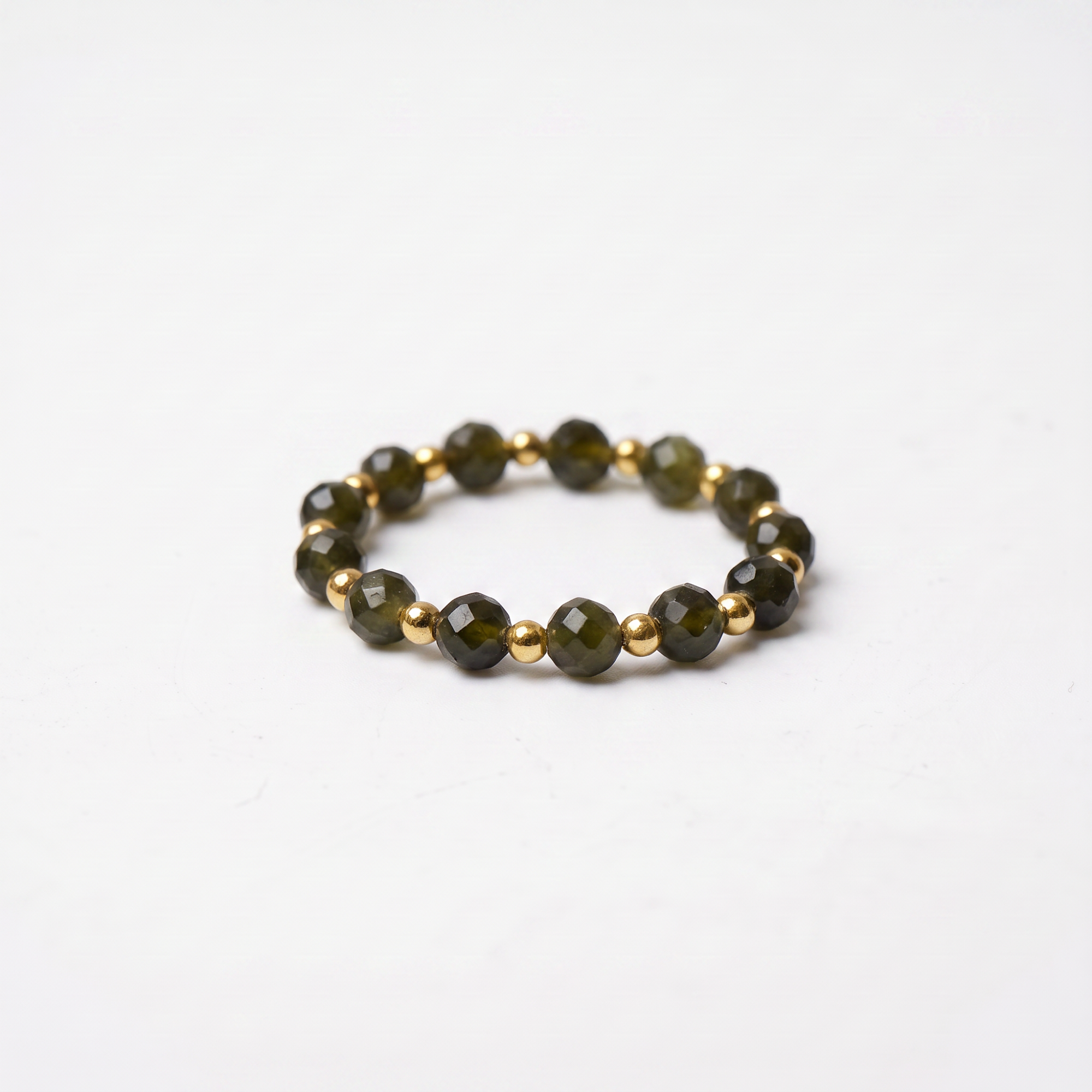 Gold Obsidian Aura Ring
