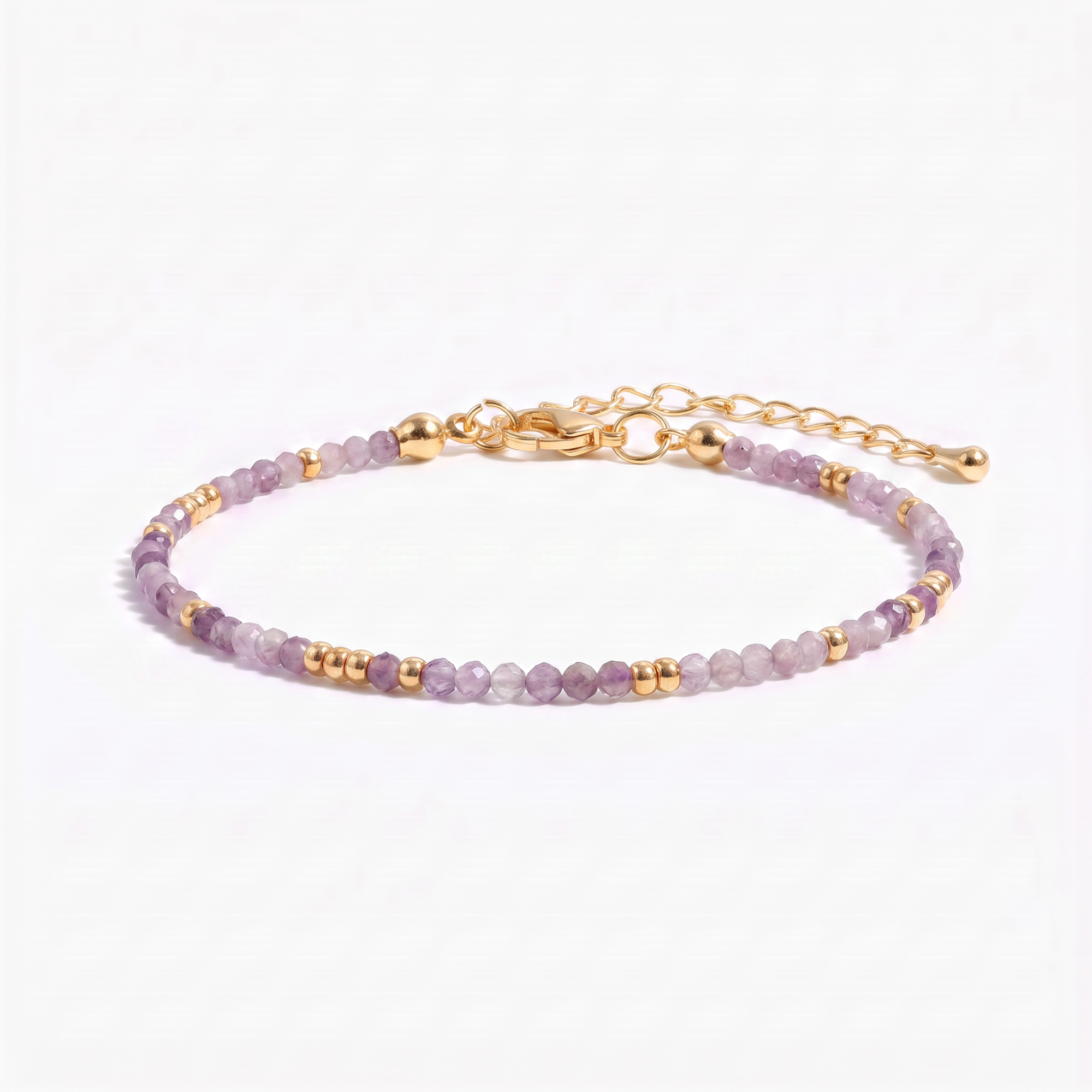 Amethyst Beaded Bracelet
