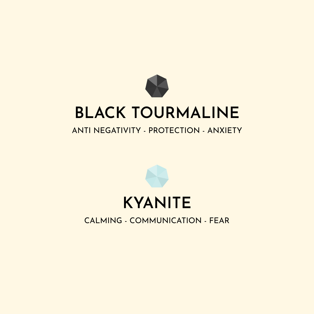 Black Tourmaline & Kyanite Car Charm