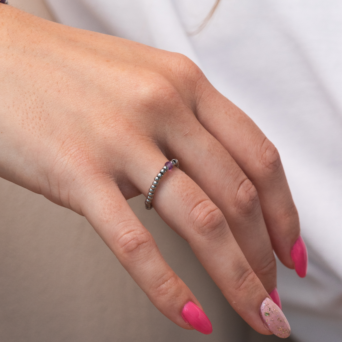 Birthstone Ring Silver