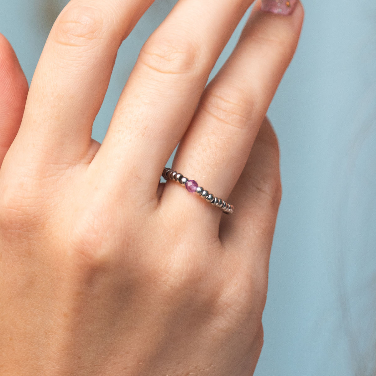 Birthstone Ring Silver