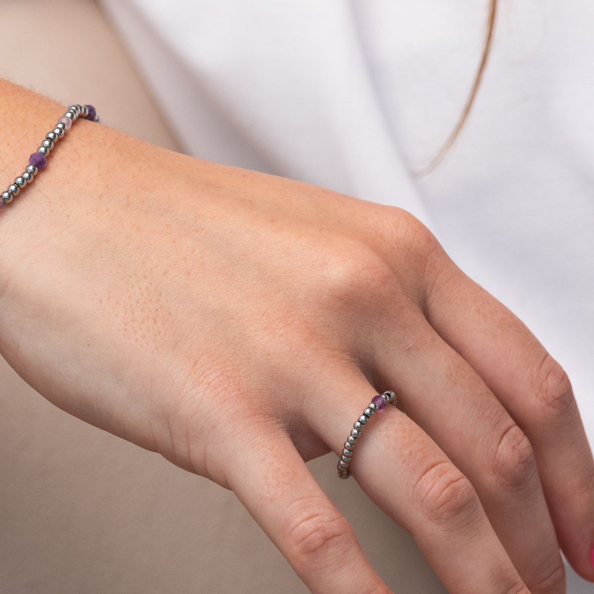 Birthstone Bracelet Silver