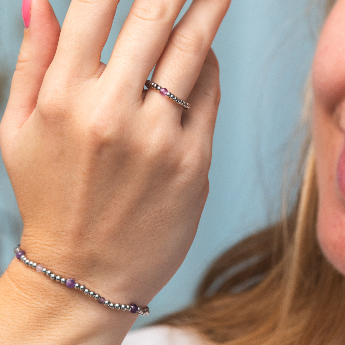 Birthstone Bracelet Silver