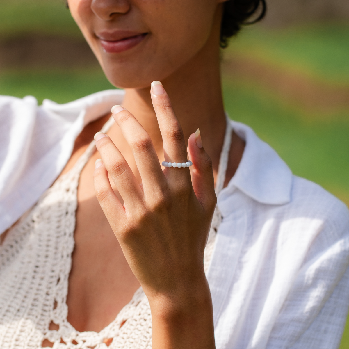 Selenite Energy Ring