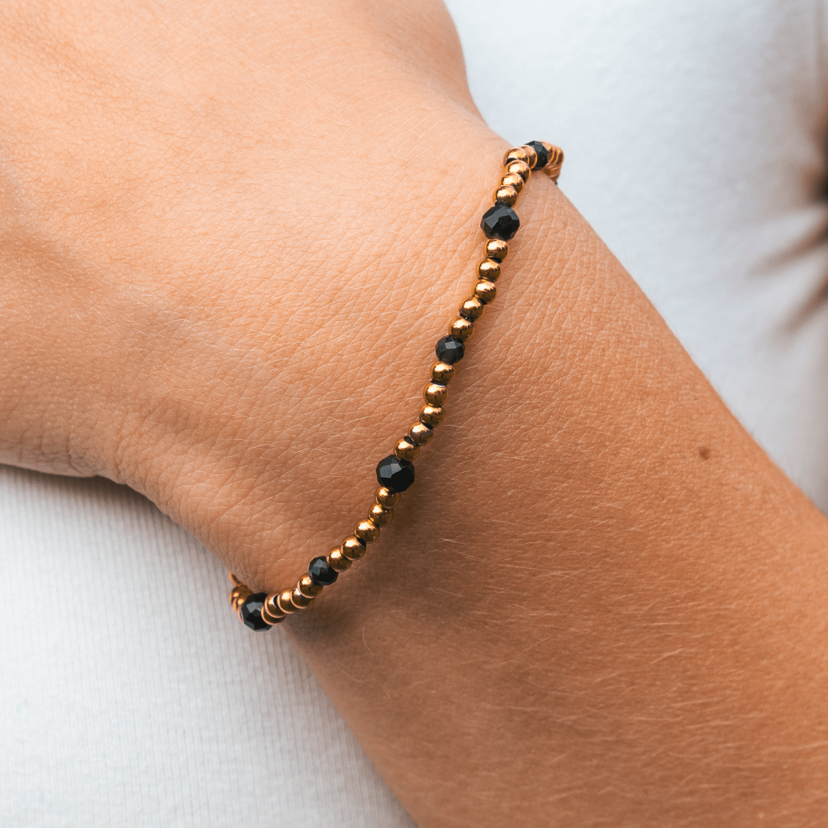 Black Tourmaline Stretch Bracelet