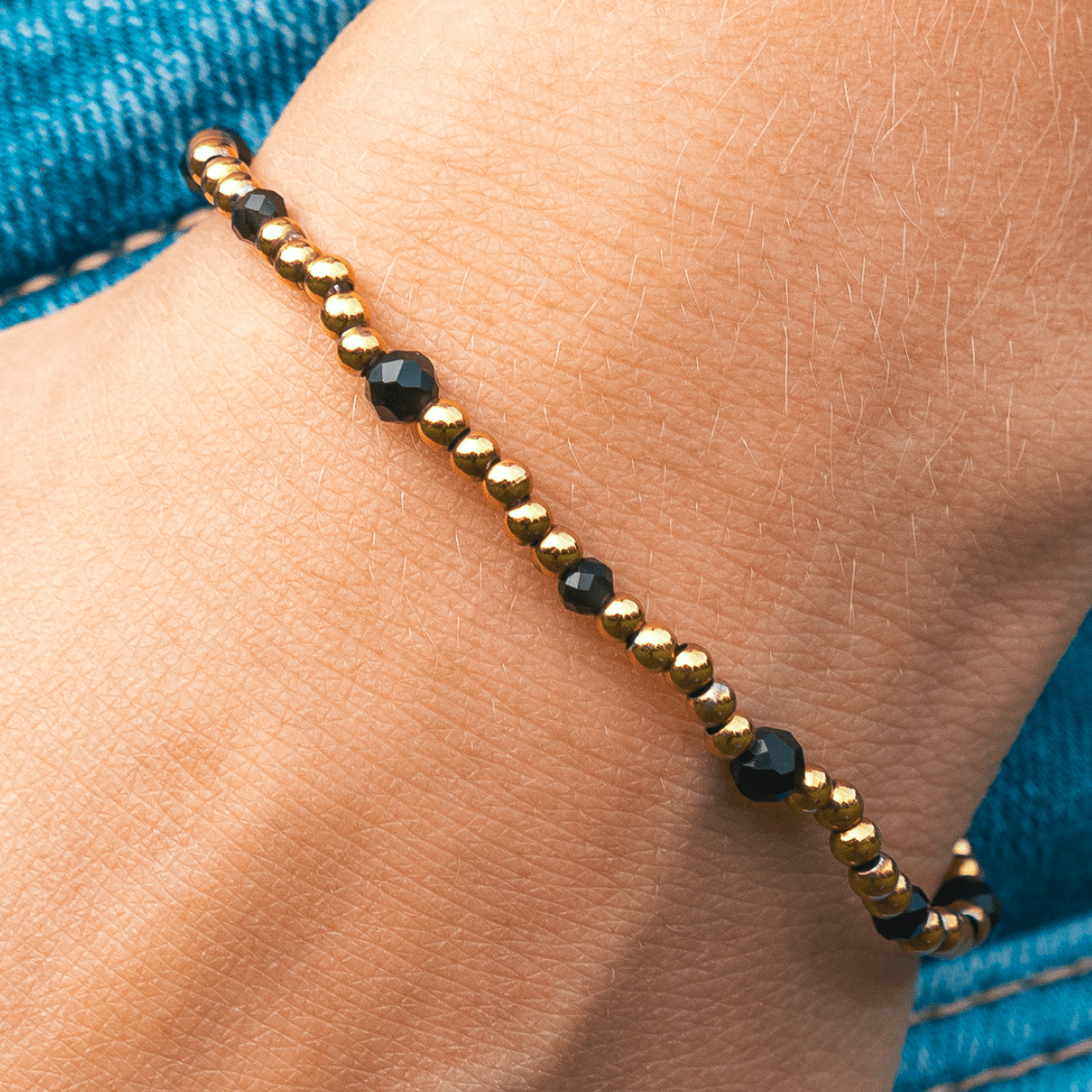 Black Tourmaline Stretch Bracelet