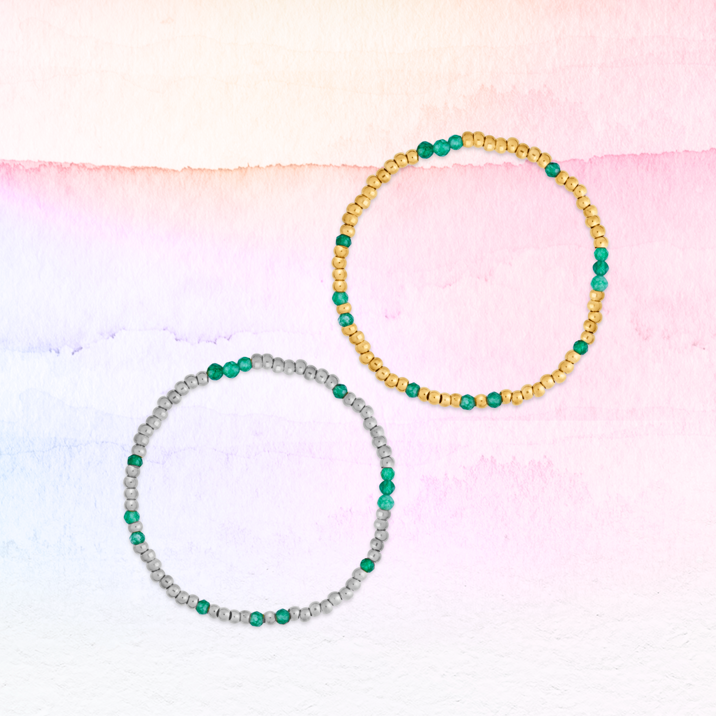 Green Jade Stretch Bracelet