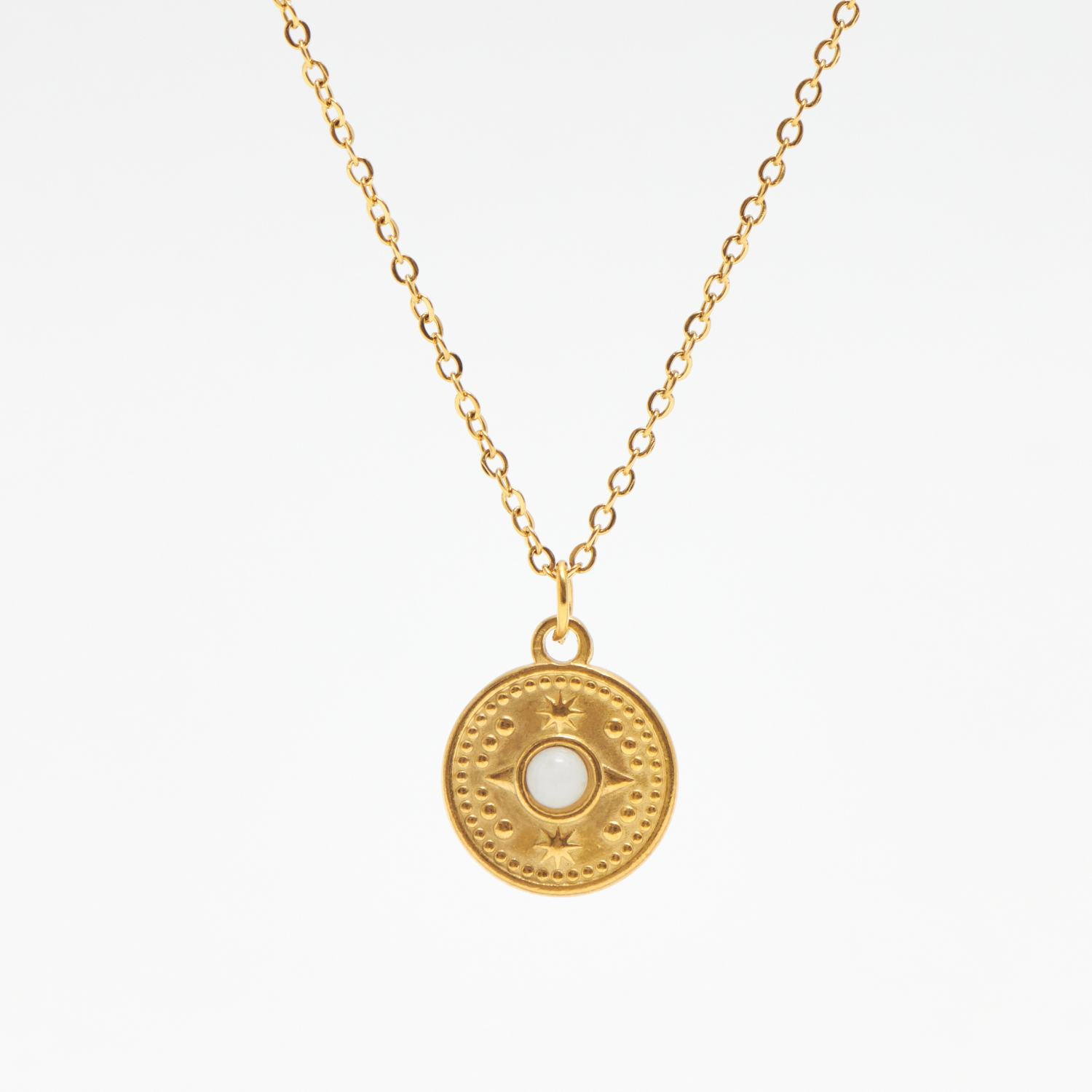 Moonstone Aura Necklace Gold