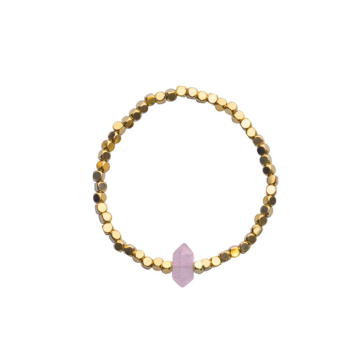 Rose Quartz Hex Bracelet