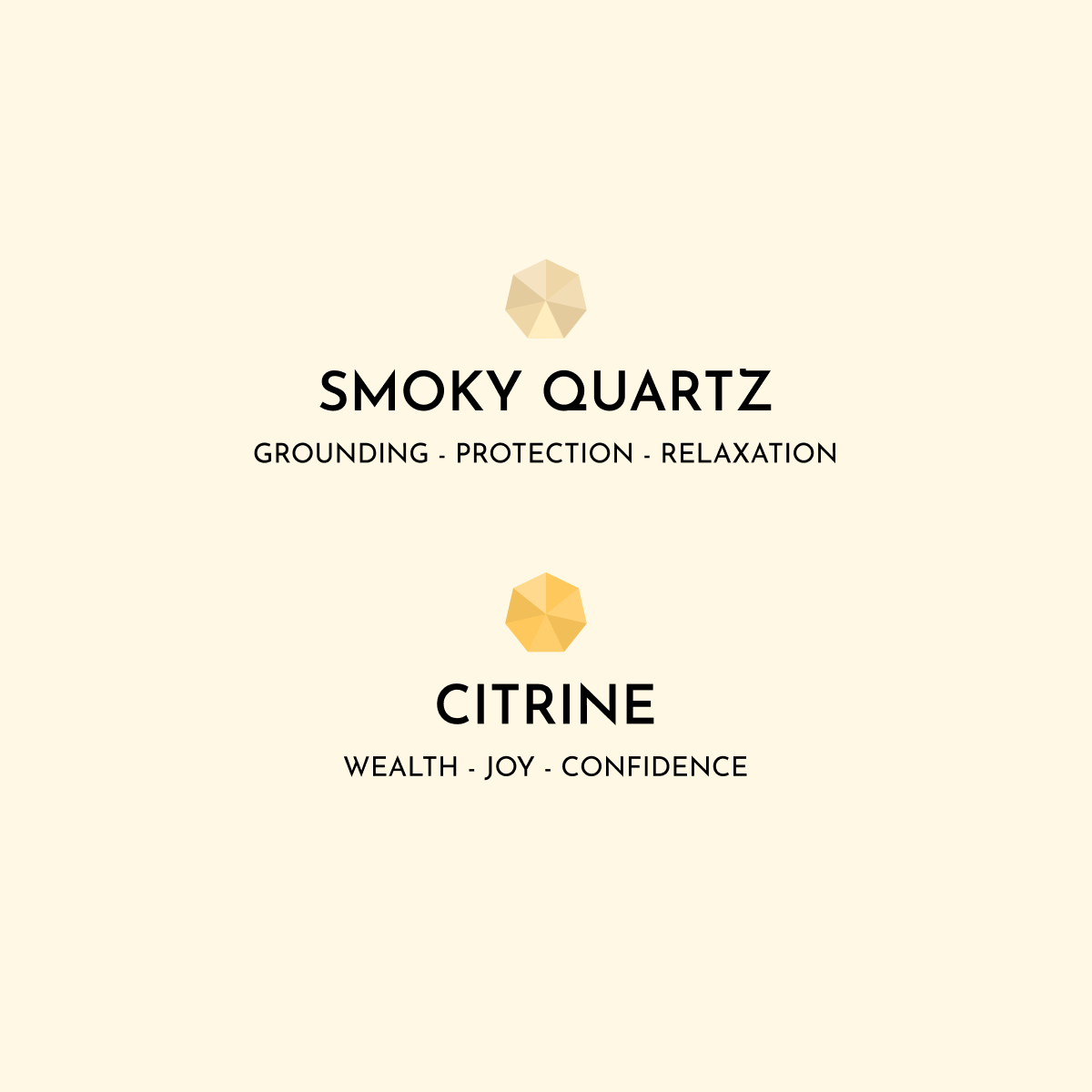 Smoky Quartz & Citrine Car Charm