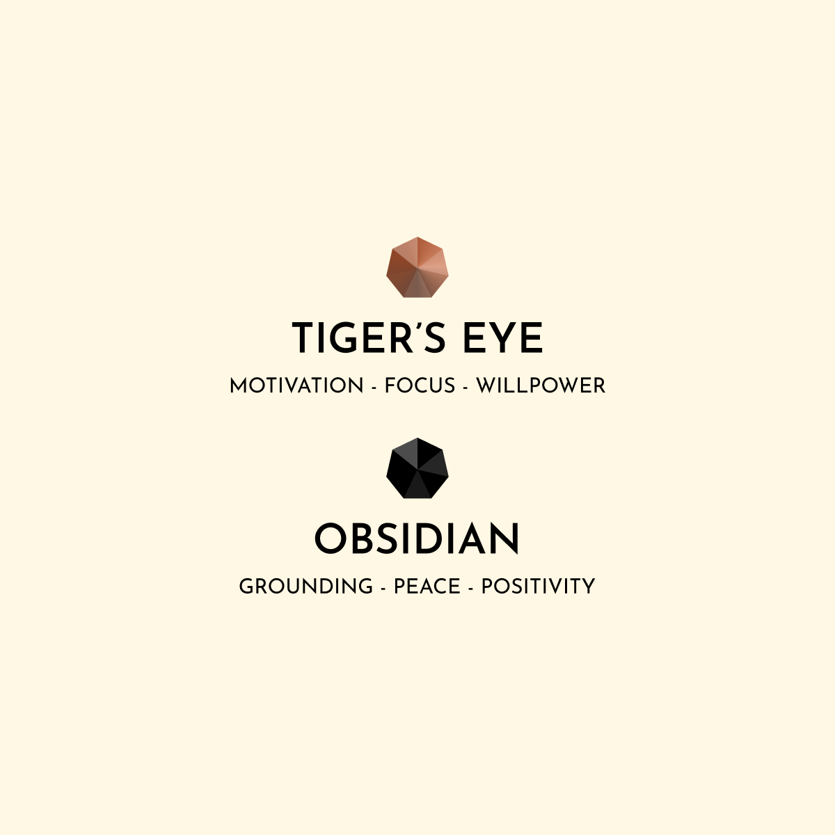 Tigers Eye & Obsidian Car Charm