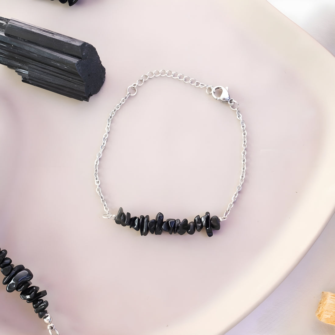 Black Tourmaline Chain Bracelet
