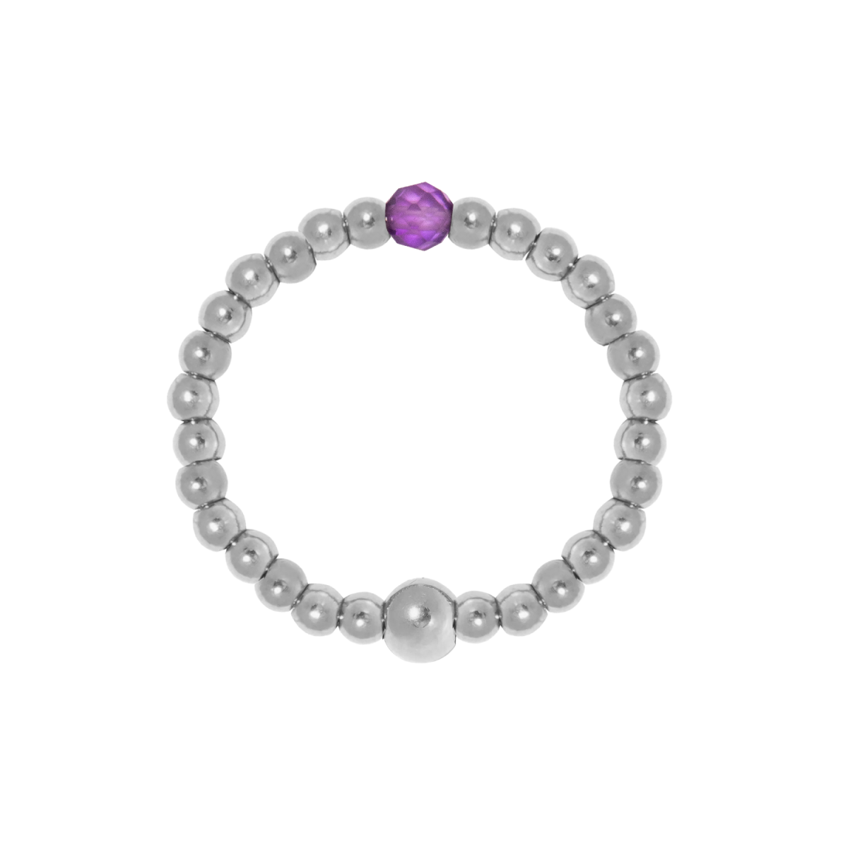 Birthstone Ring Silver