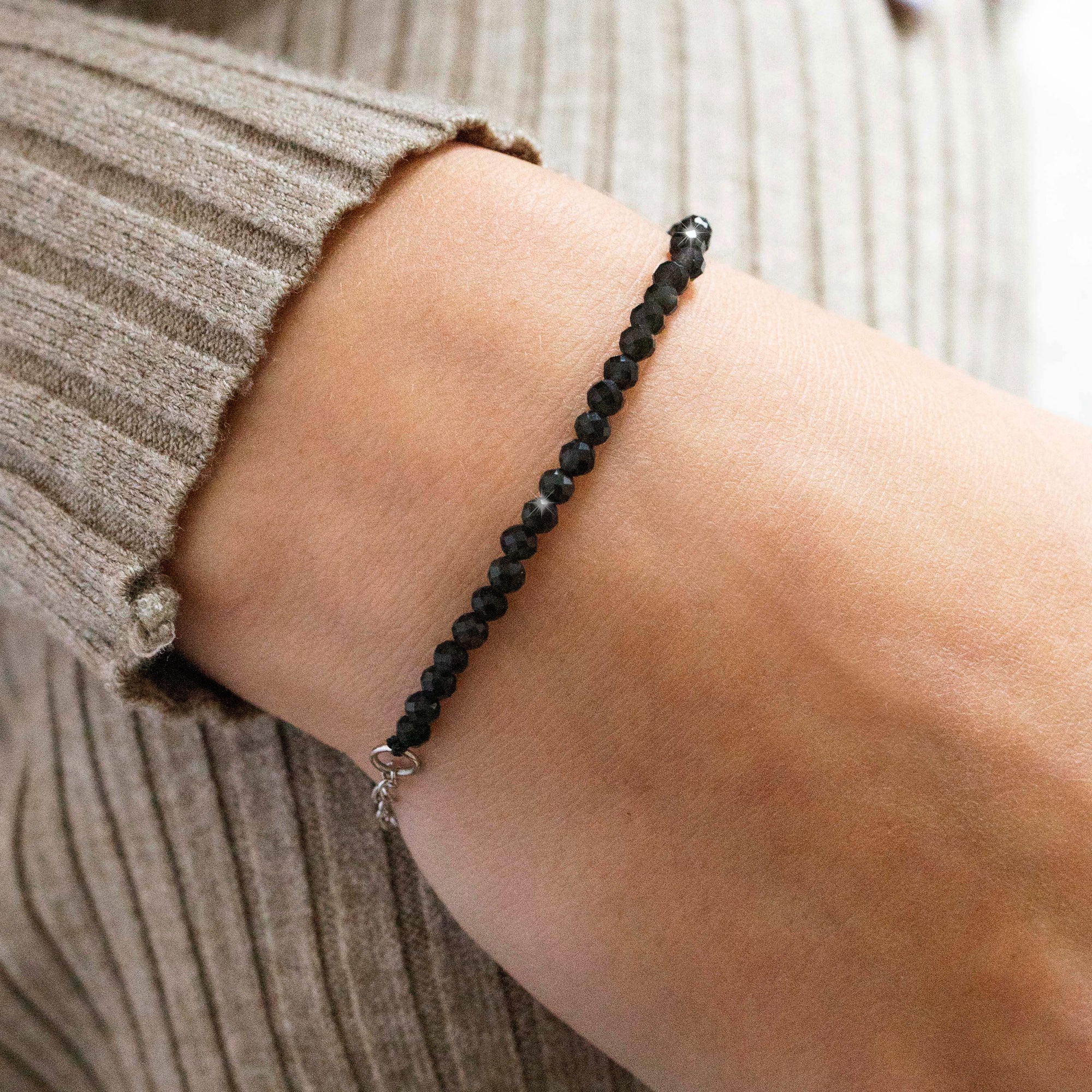 Obsidian Facet Bracelet