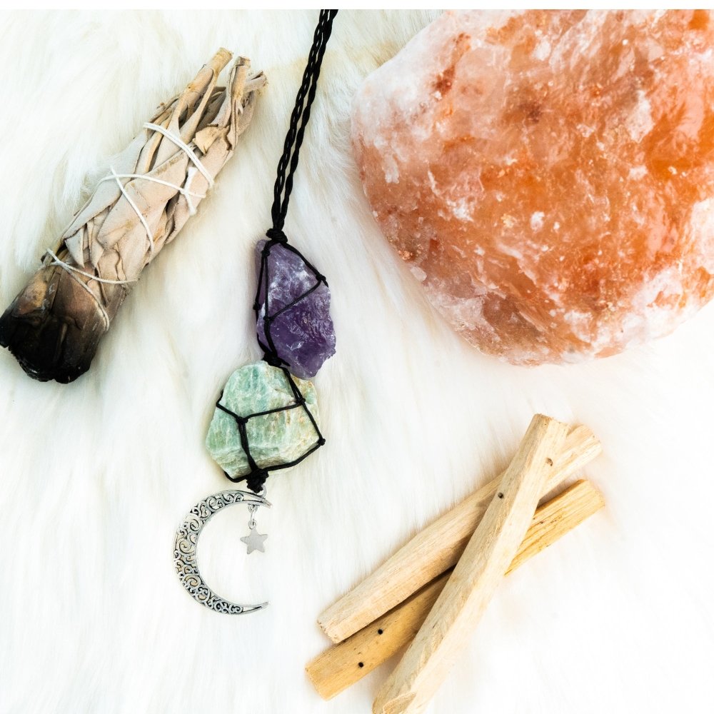Amethyst & Amazonite Car Charm - ISLA IDA™