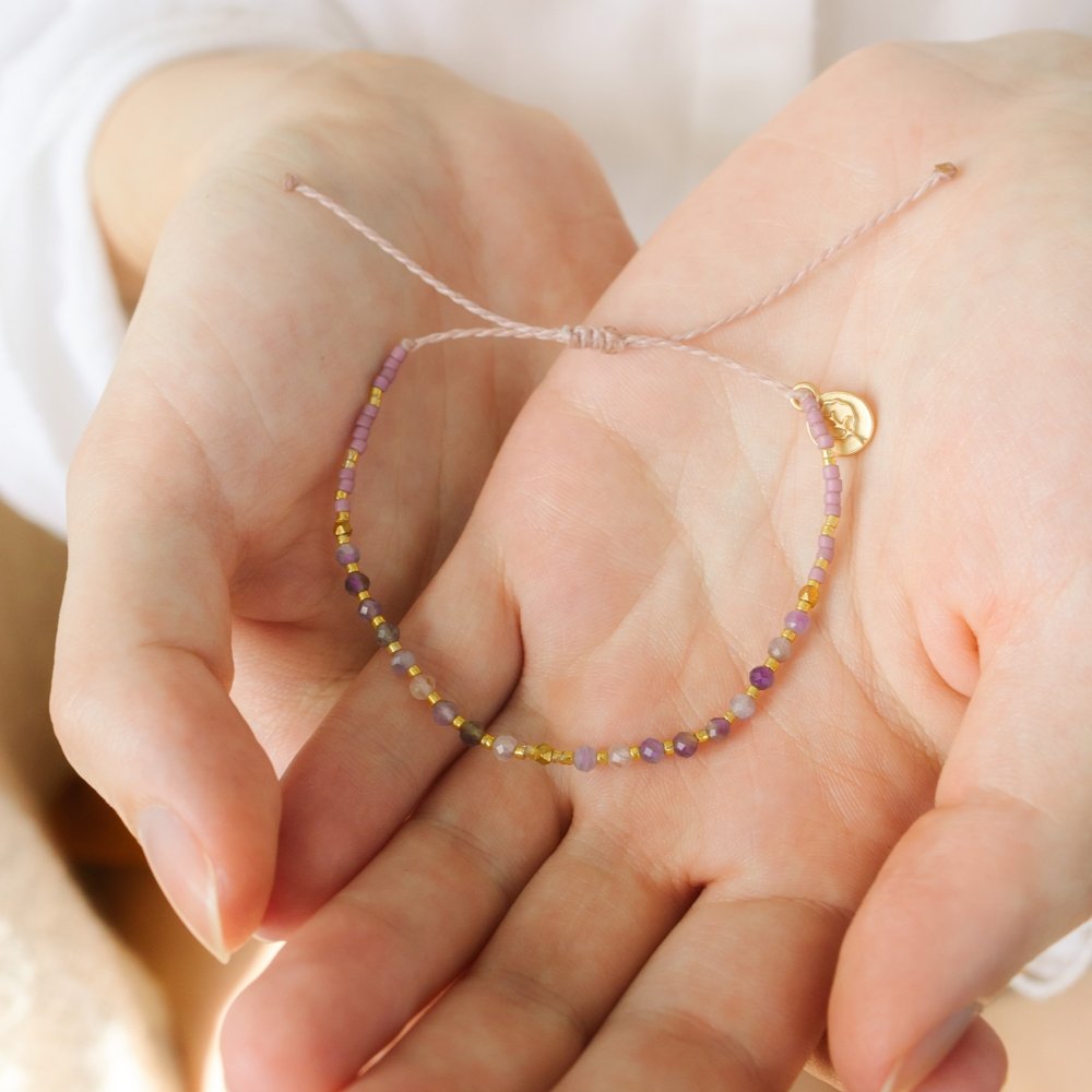 Amethyst Beaded Bracelet - ISLA IDA™