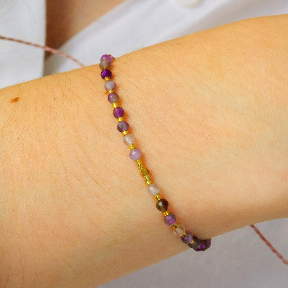 Amethyst Beaded Bracelet - ISLA IDA™