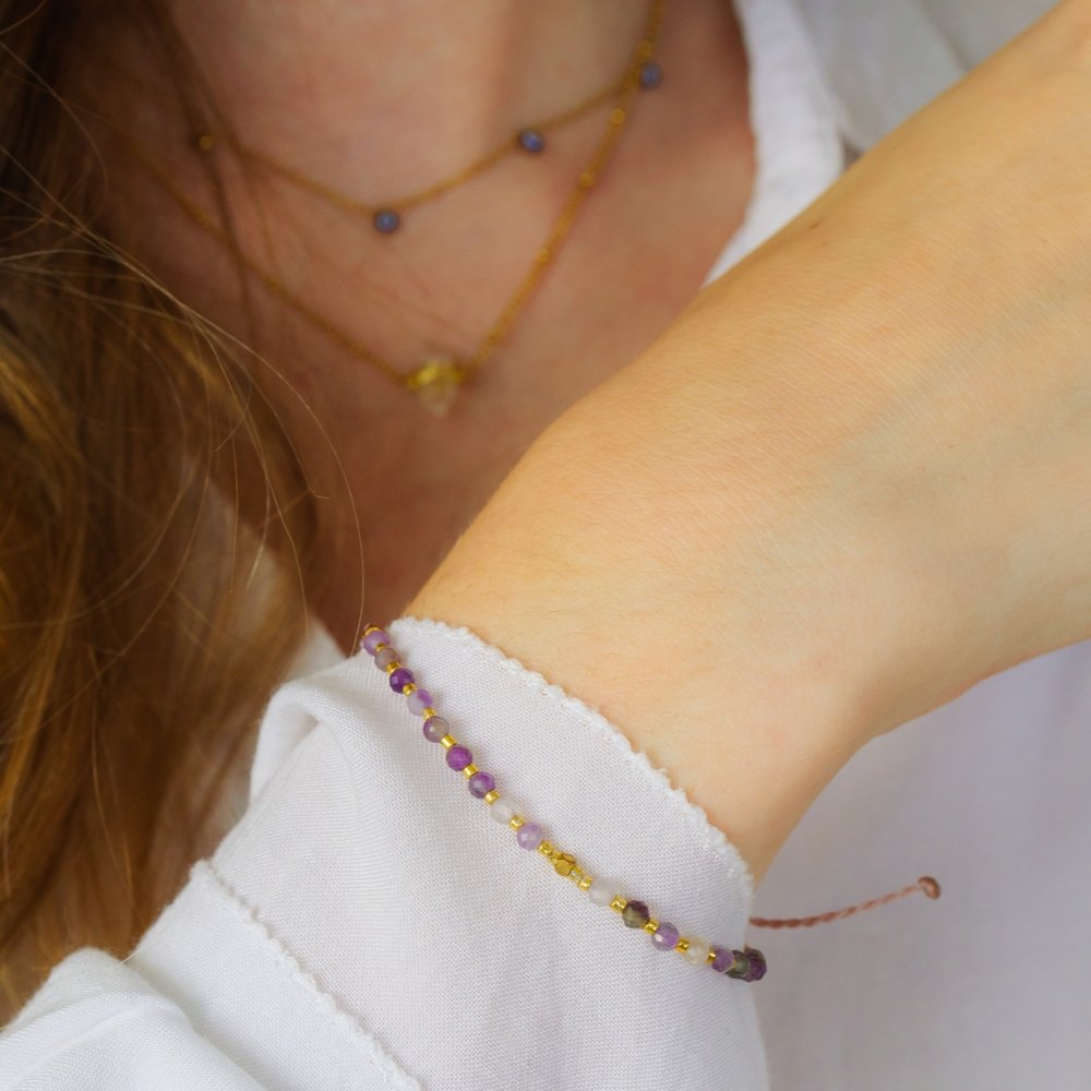 Amethyst Beaded Bracelet - ISLA IDA™