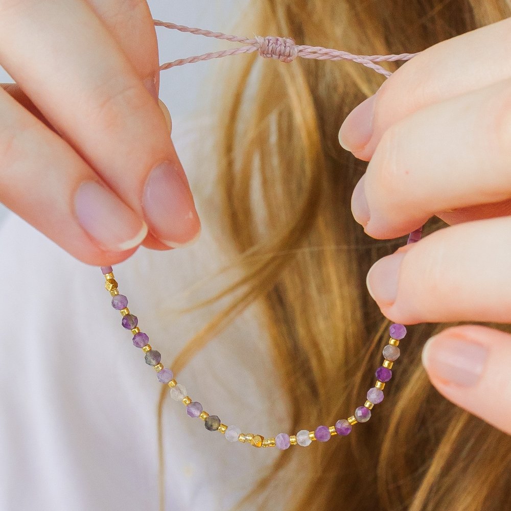 Amethyst Beaded Bracelet - ISLA IDA™