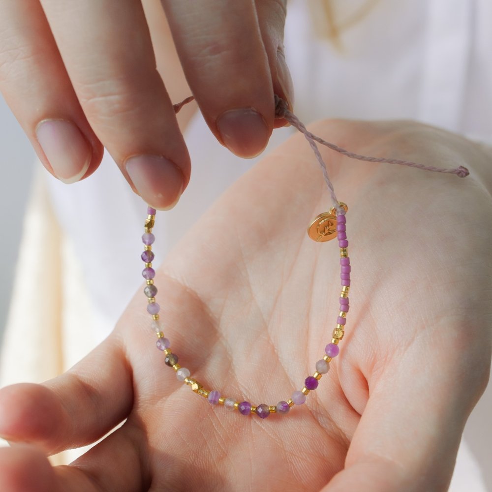 Amethyst Beaded Bracelet - ISLA IDA™