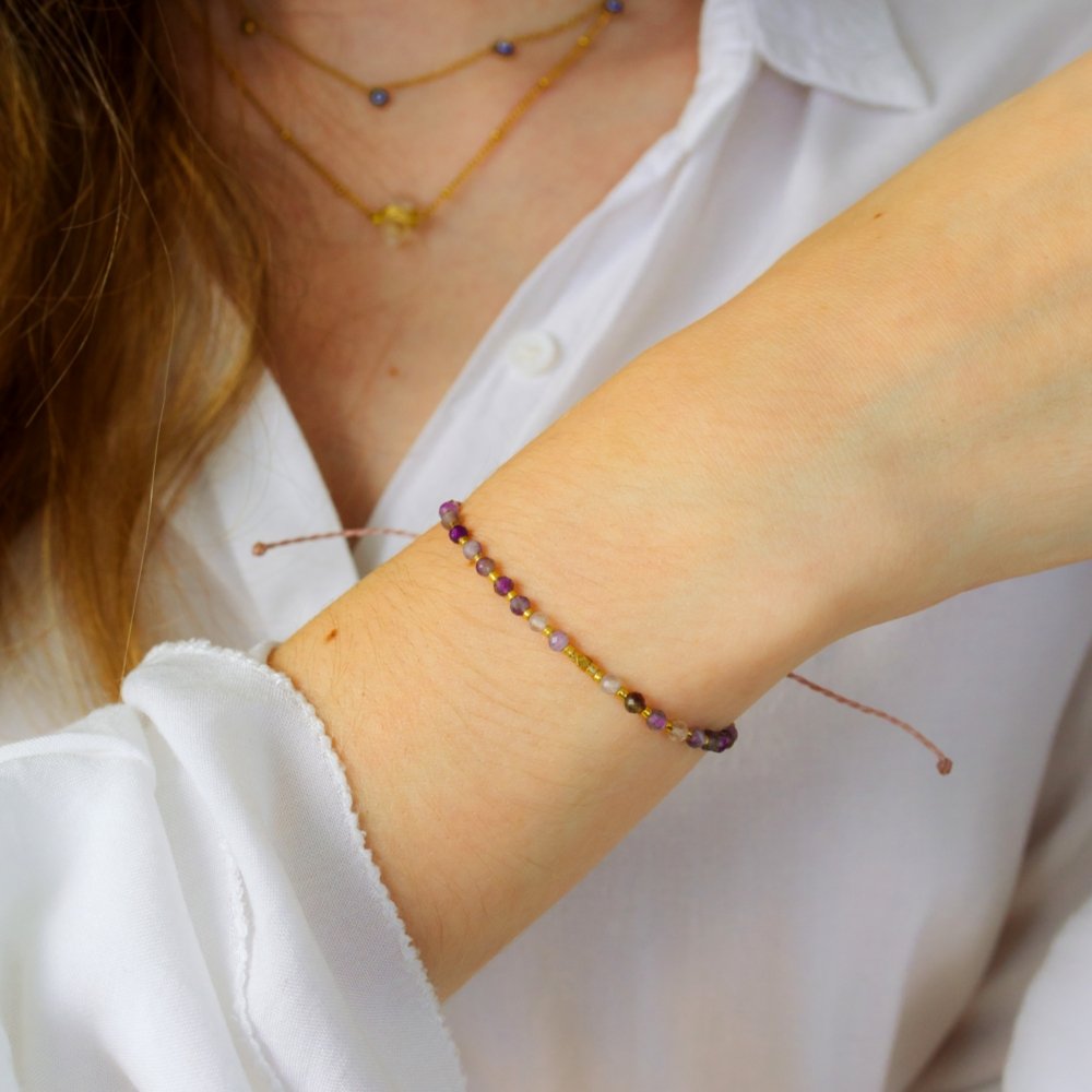 Amethyst Beaded Bracelet - ISLA IDA™