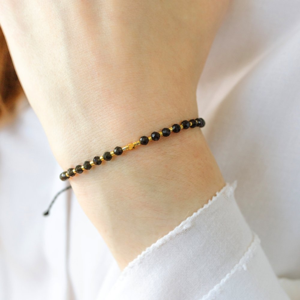 Black Tourmaline Beaded Bracelet - ISLA IDA™