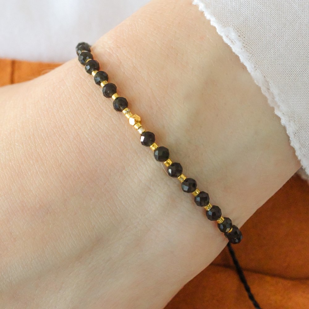 Black Tourmaline Beaded Bracelet - ISLA IDA™