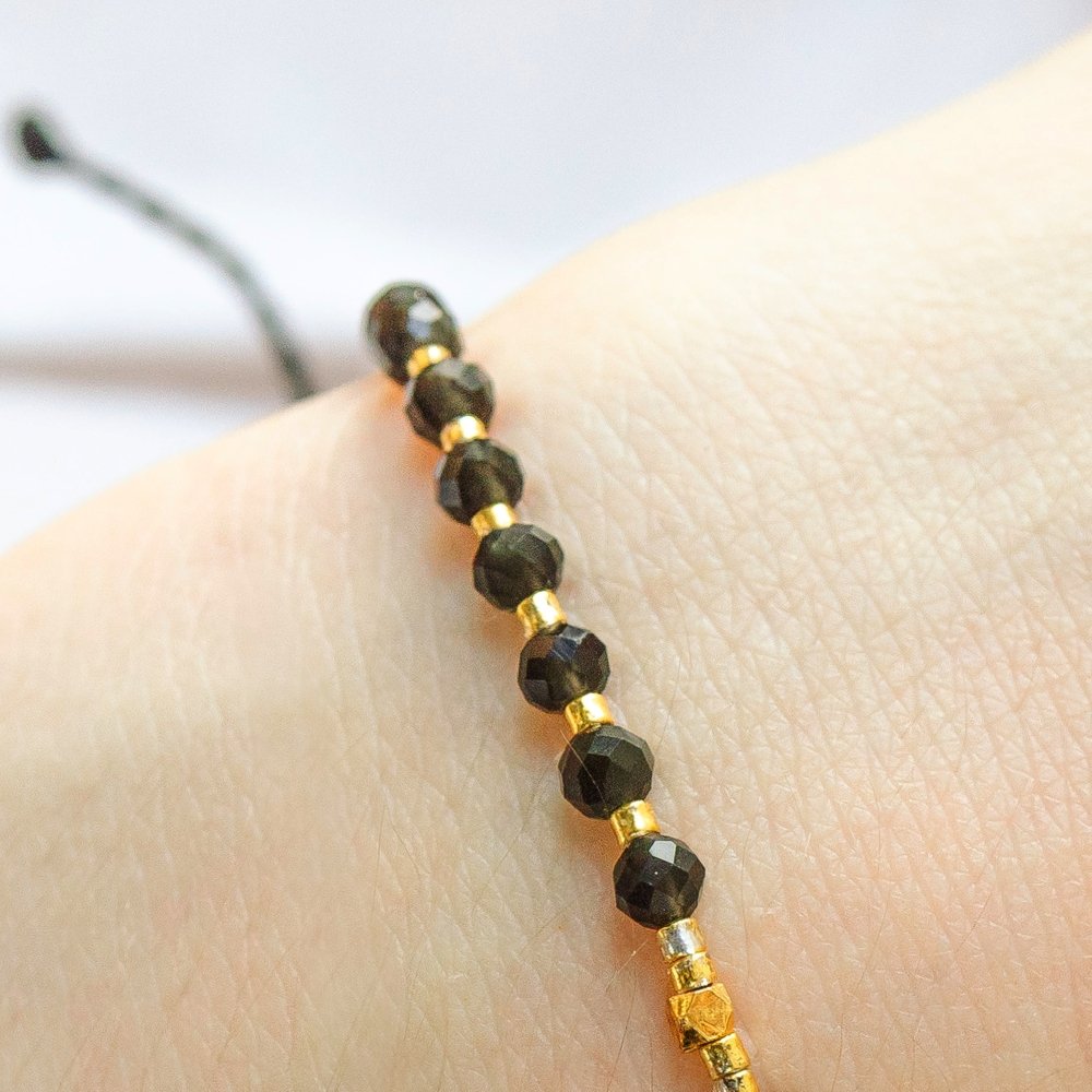 Black Tourmaline Beaded Bracelet - ISLA IDA™