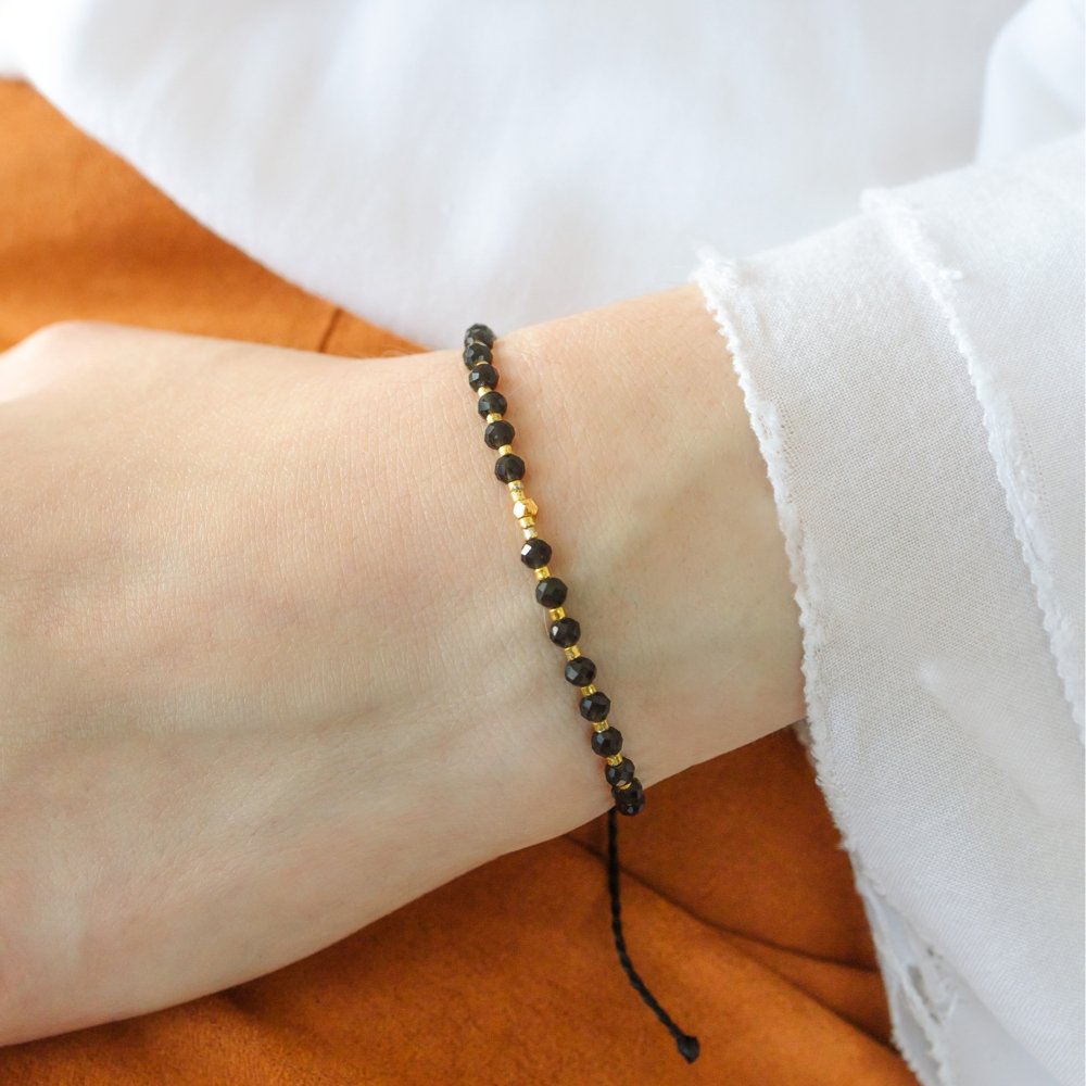 Black Tourmaline Beaded Bracelet - ISLA IDA™