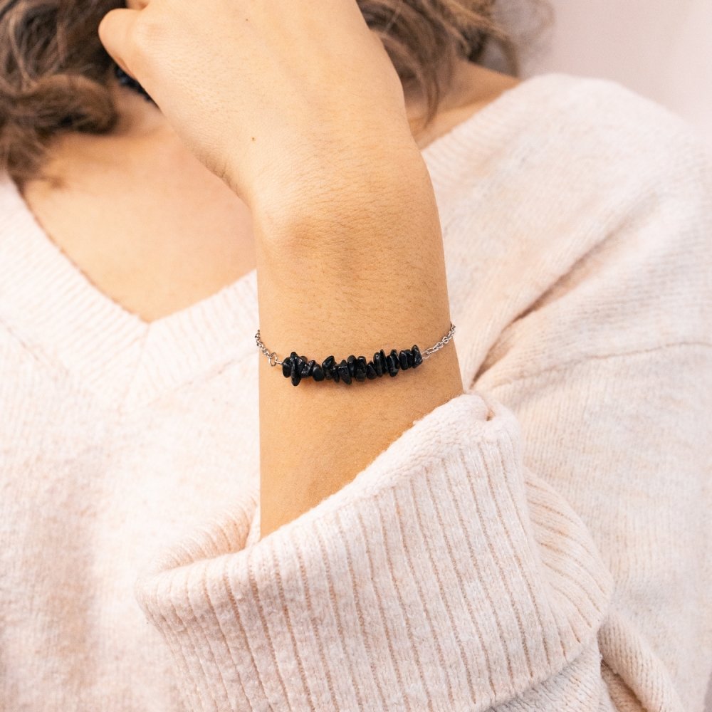Black Tourmaline Chain Bracelet - ISLA IDA™
