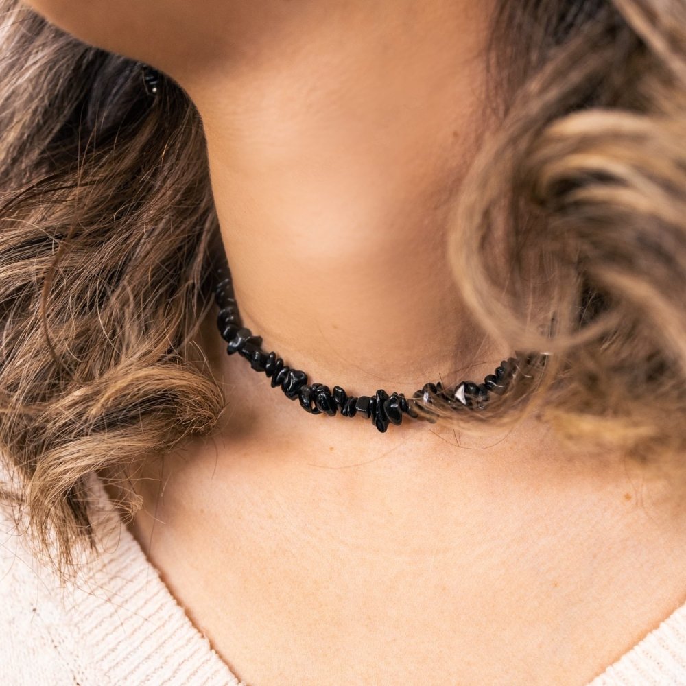 Black Tourmaline Chip Choker - ISLA IDA™