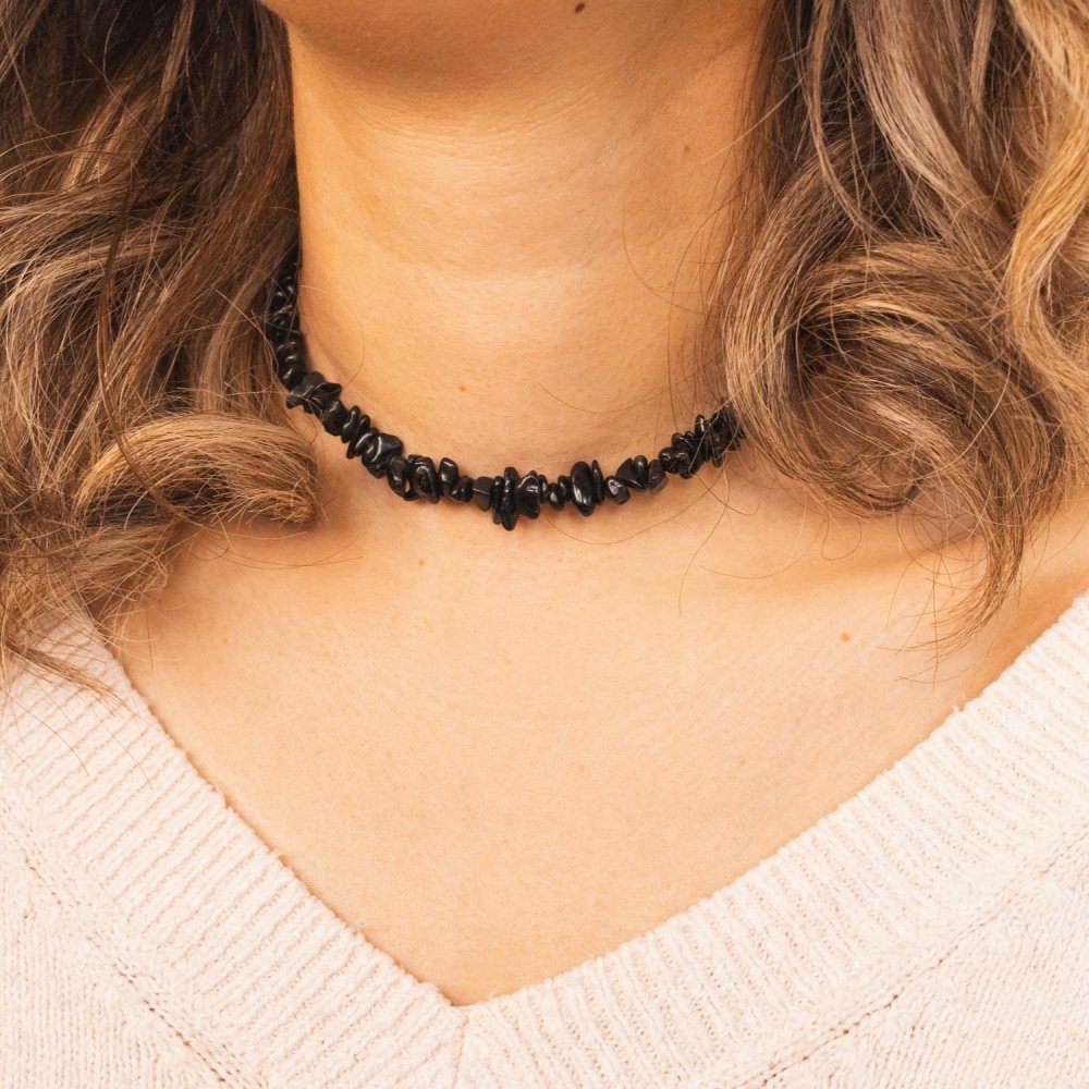 Black Tourmaline Chip Choker - ISLA IDA™