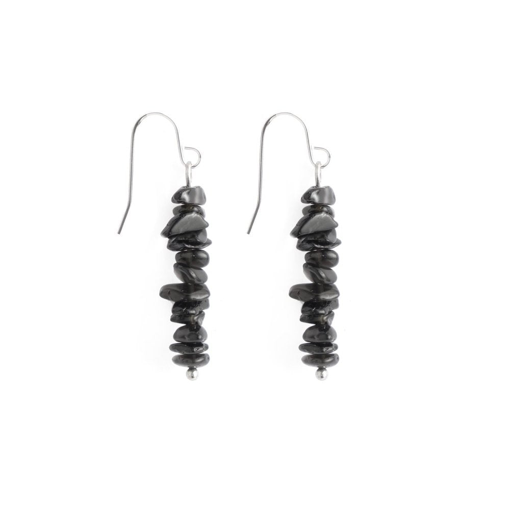Black Tourmaline Chip Earrings - ISLA IDA™