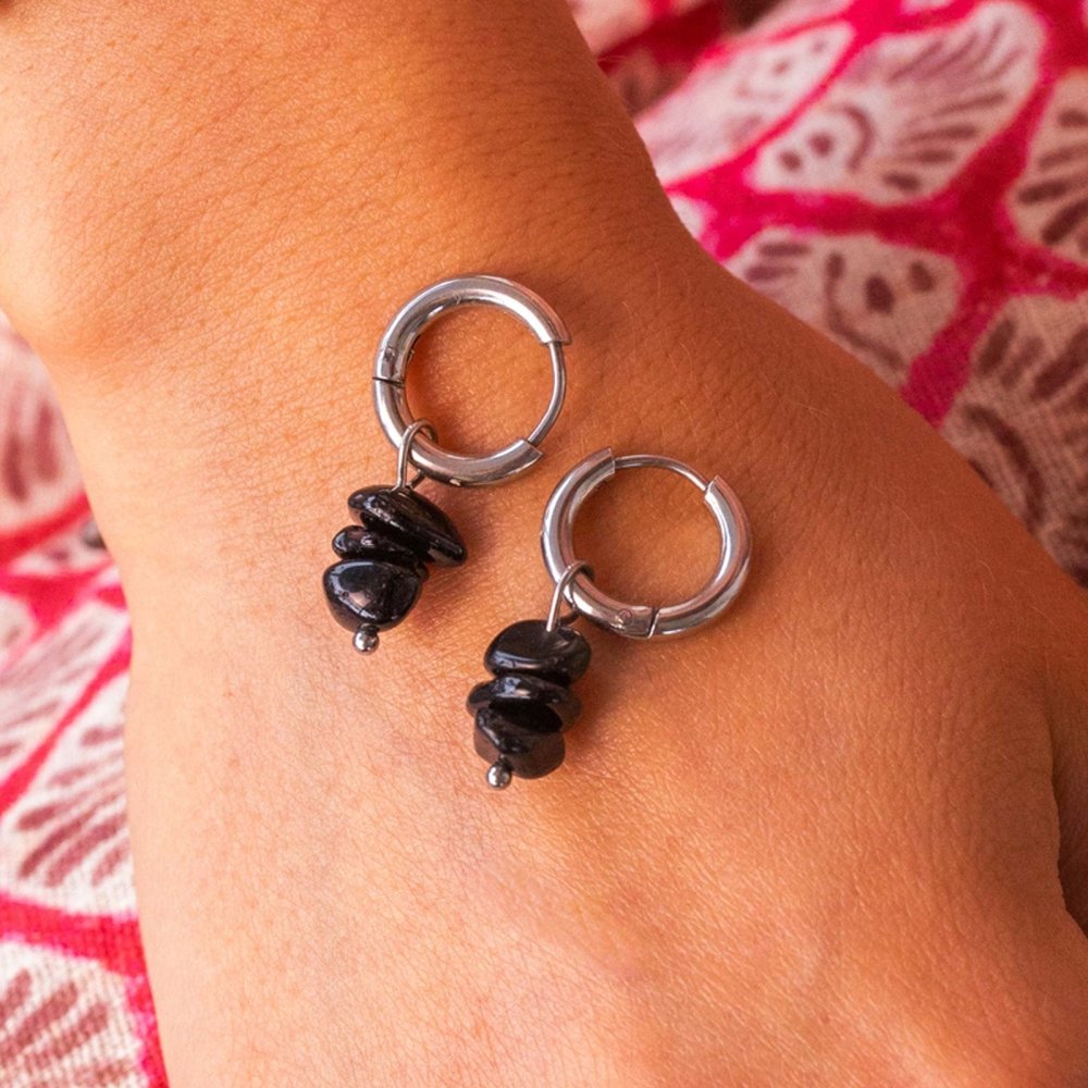 Black Tourmaline Earrings - ISLA IDA™