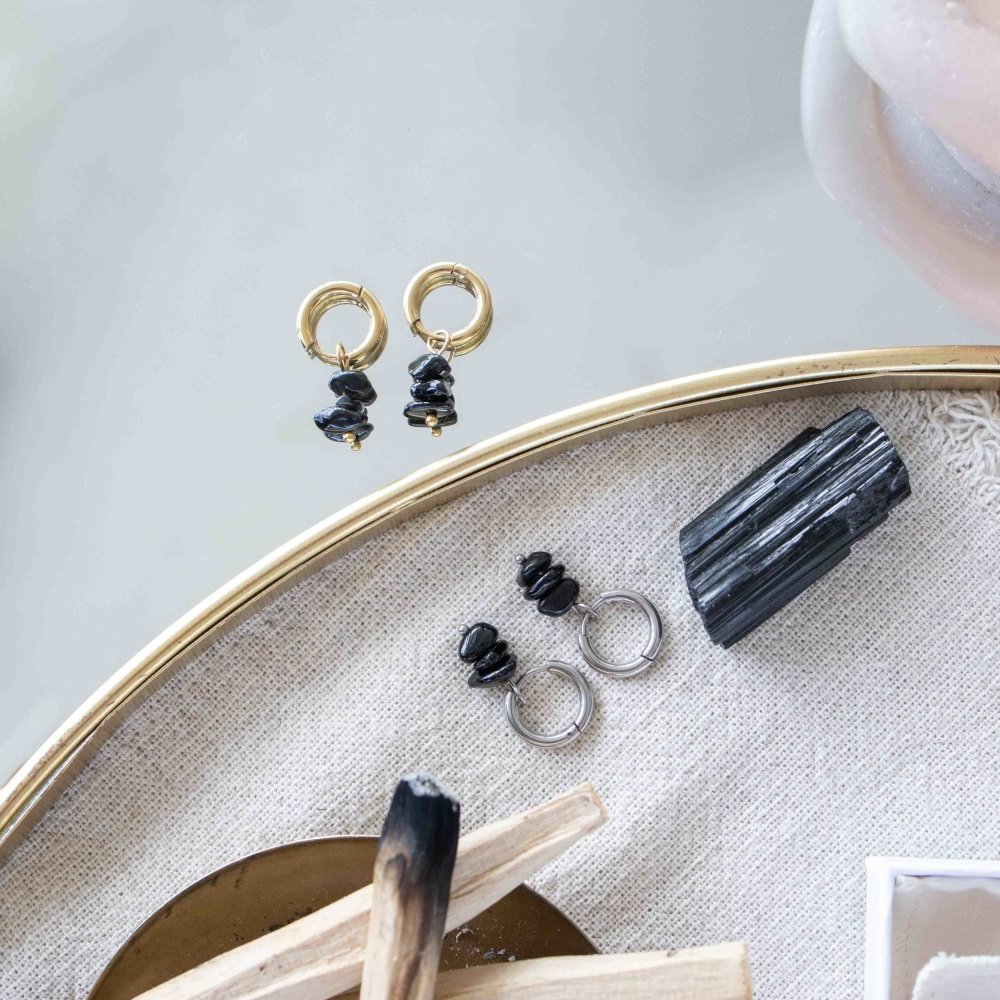 Black Tourmaline Earrings - ISLA IDA™