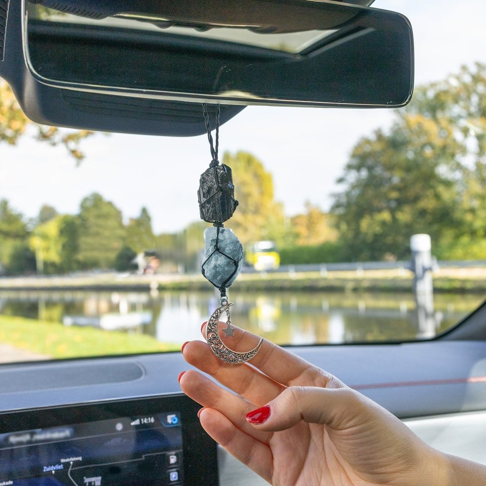 Black Tourmaline & Kyanite Car Charm - ISLA IDA™