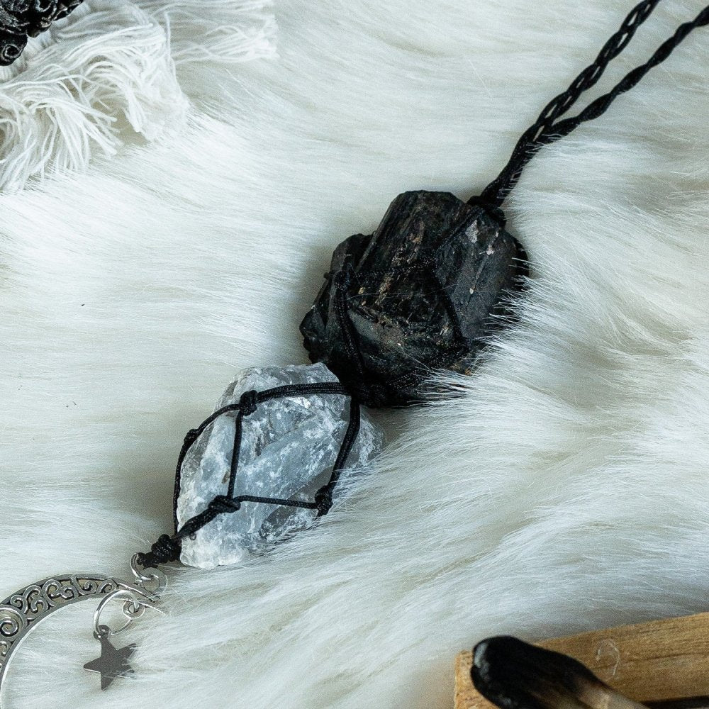 Black Tourmaline & Kyanite Car Charm - ISLA IDA™