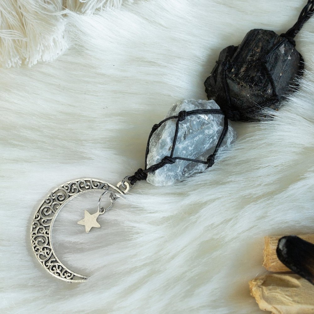 Black Tourmaline & Kyanite Car Charm - ISLA IDA™