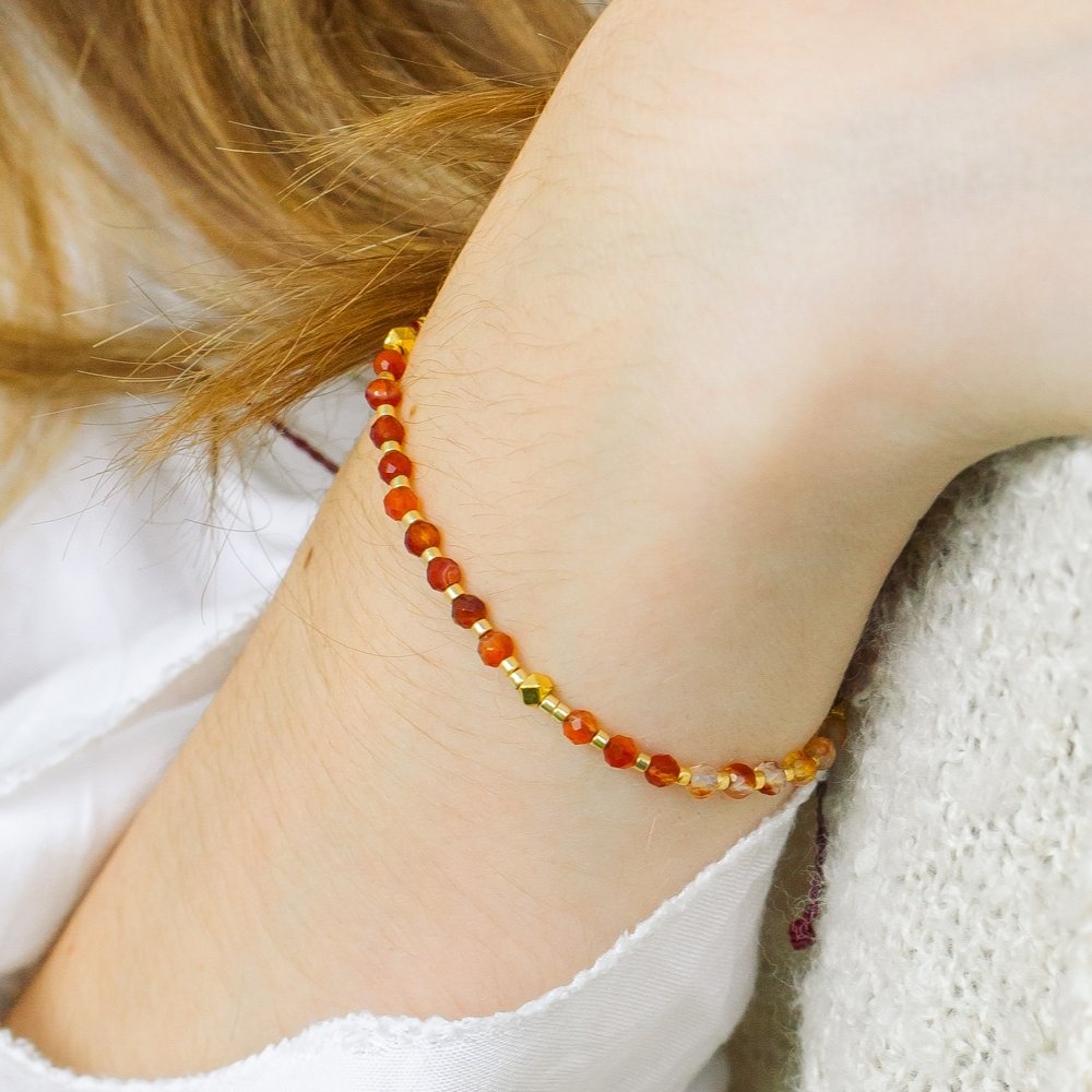 Carnelian Beaded Bracelet - ISLA IDA™