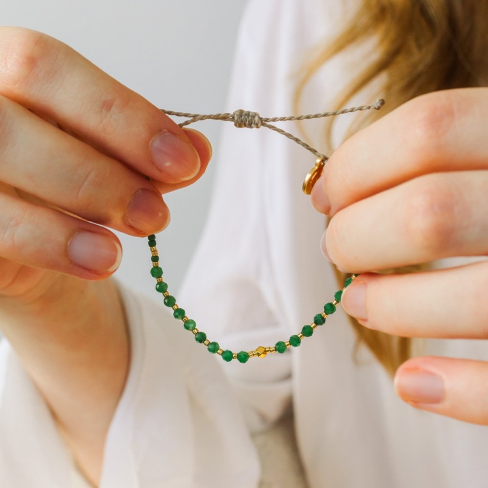 Emerald Beaded Bracelet - ISLA IDA™