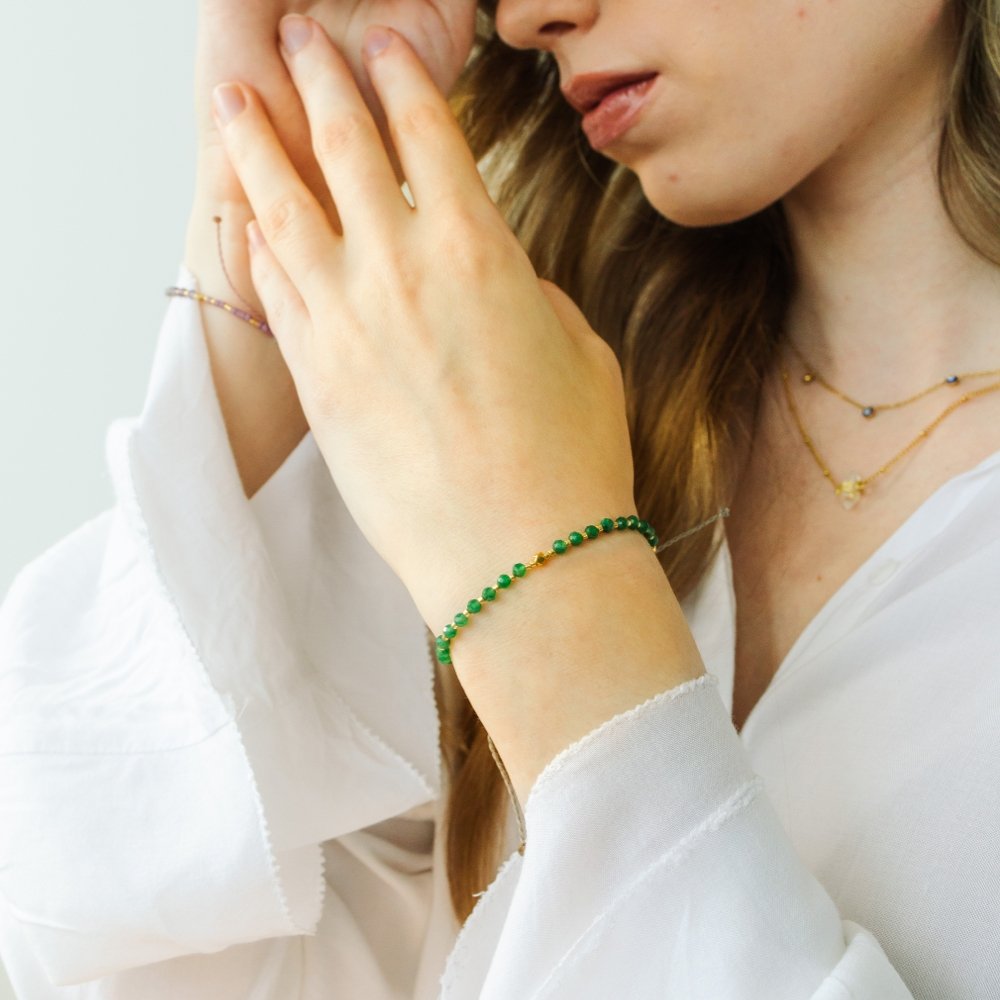 Emerald Beaded Bracelet - ISLA IDA™