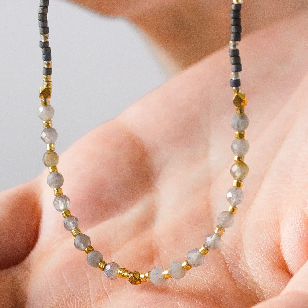 Labradorite Beaded Bracelet - ISLA IDA™
