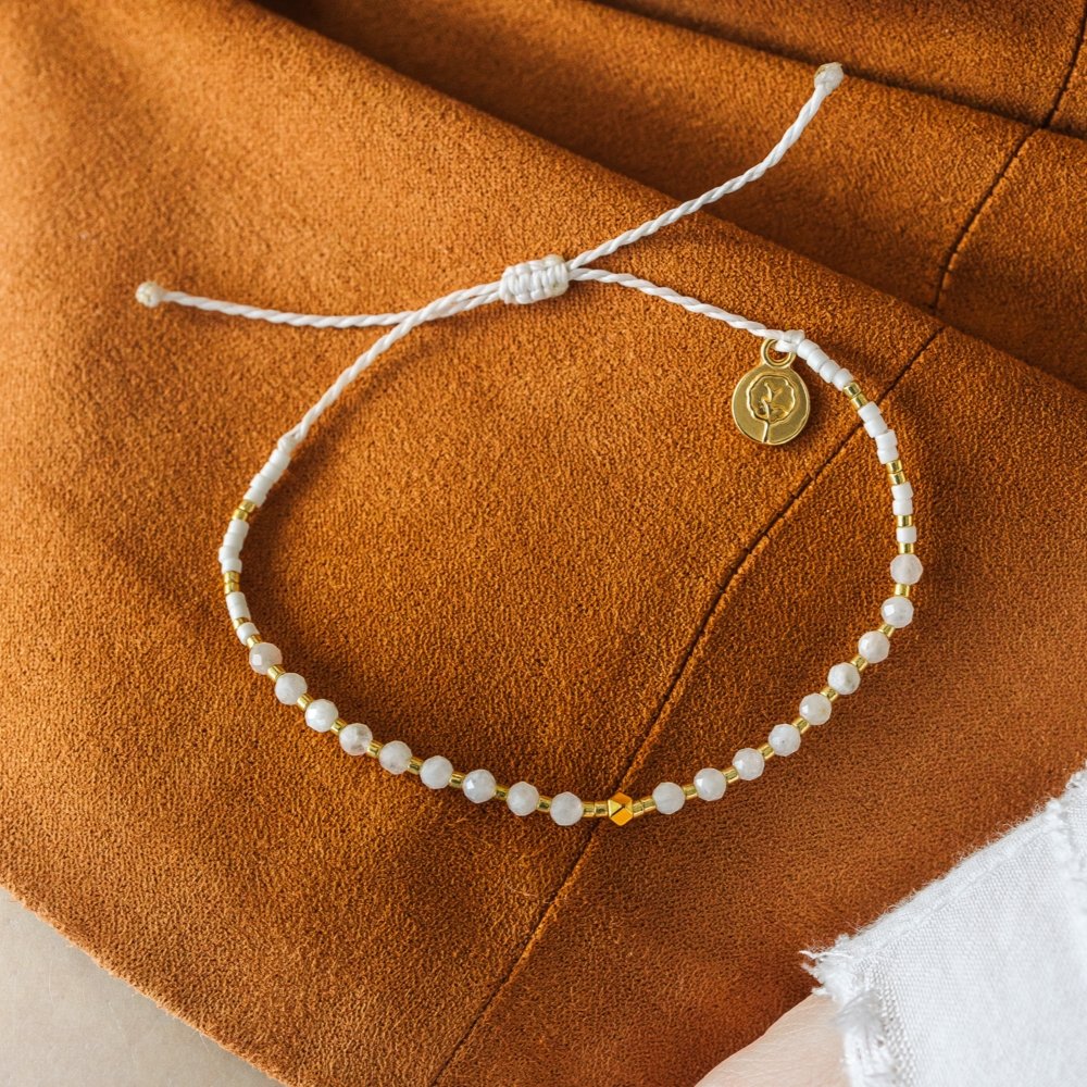 Moonstone Beaded Bracelet - ISLA IDA™