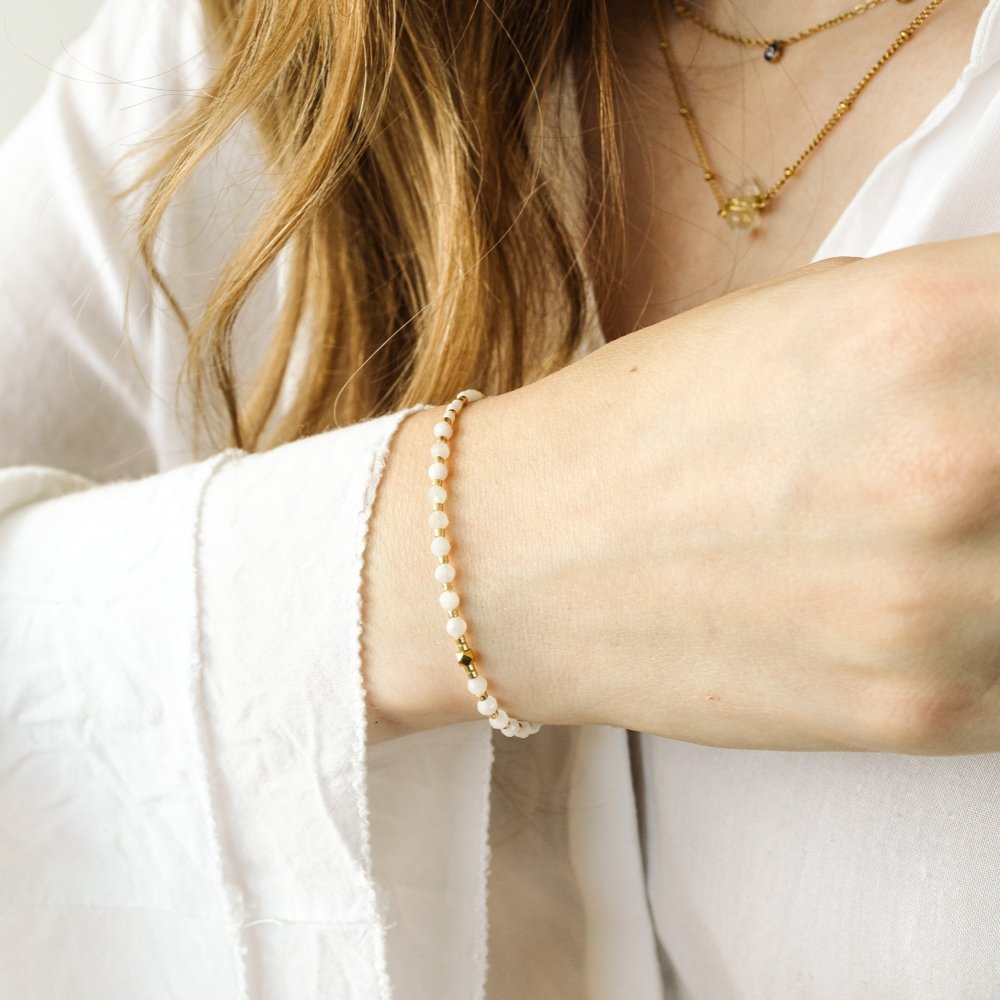 Moonstone Beaded Bracelet - ISLA IDA™